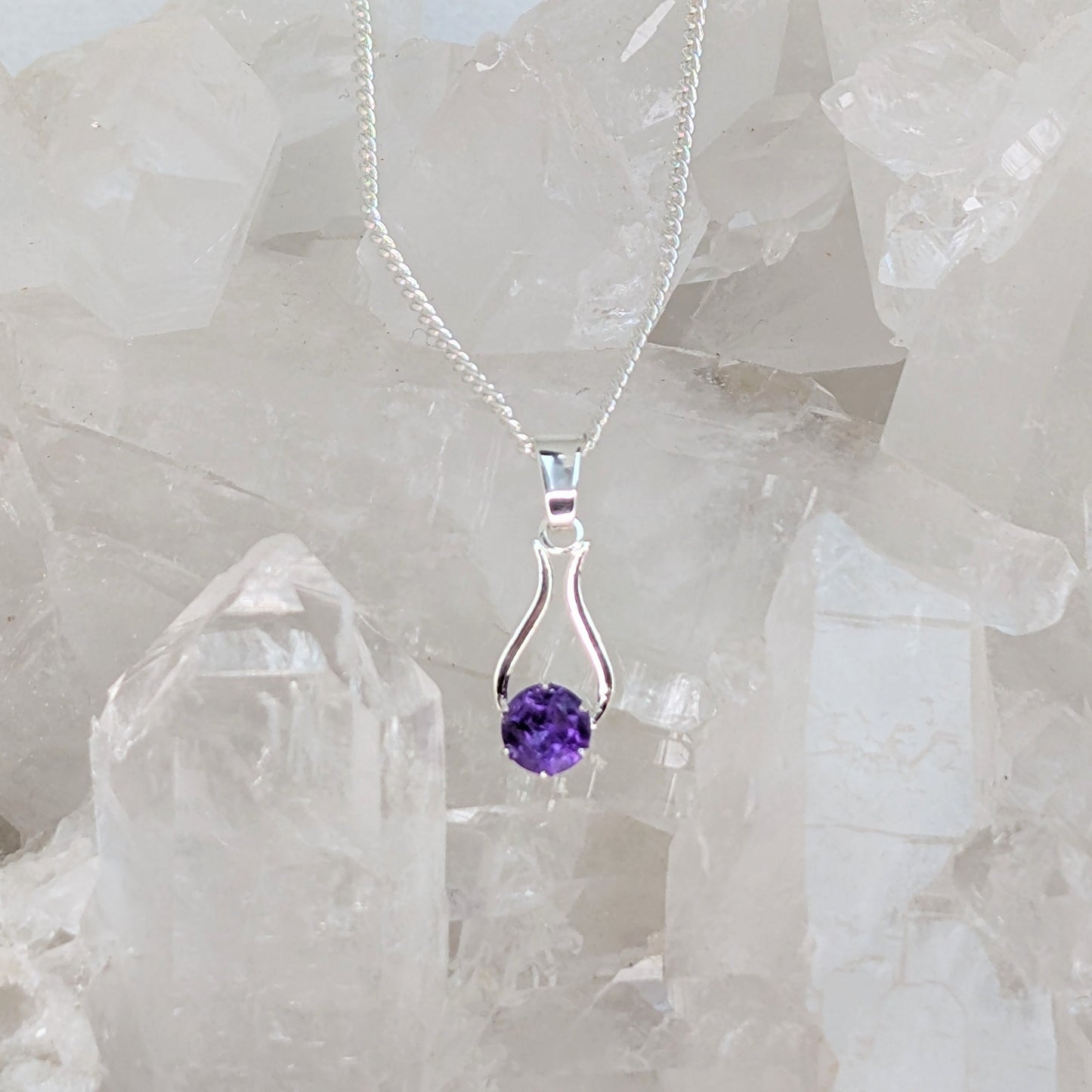 5mm B Sterling Silver Pendant