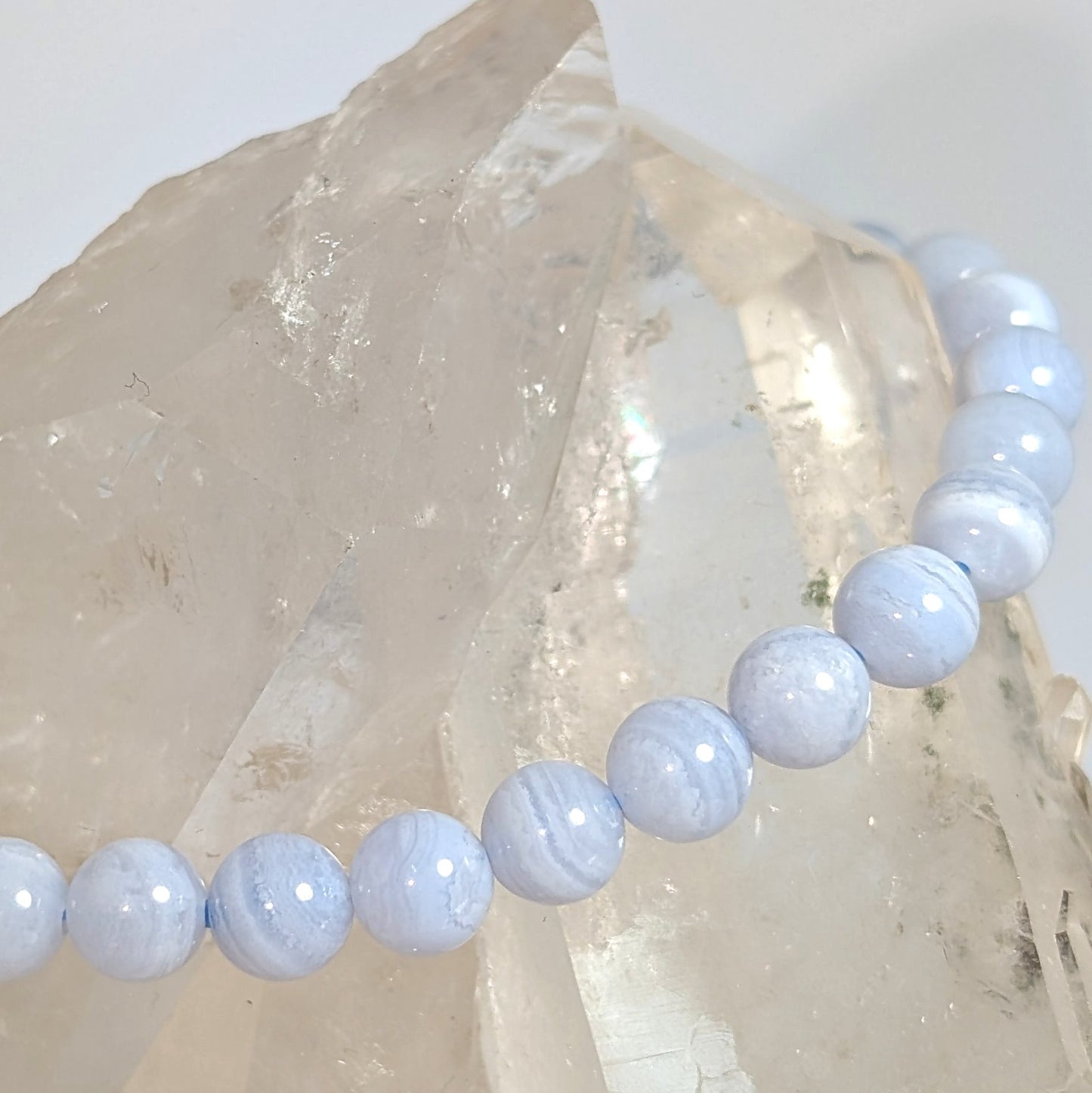 6mm Blue Lace Agate Bracelet