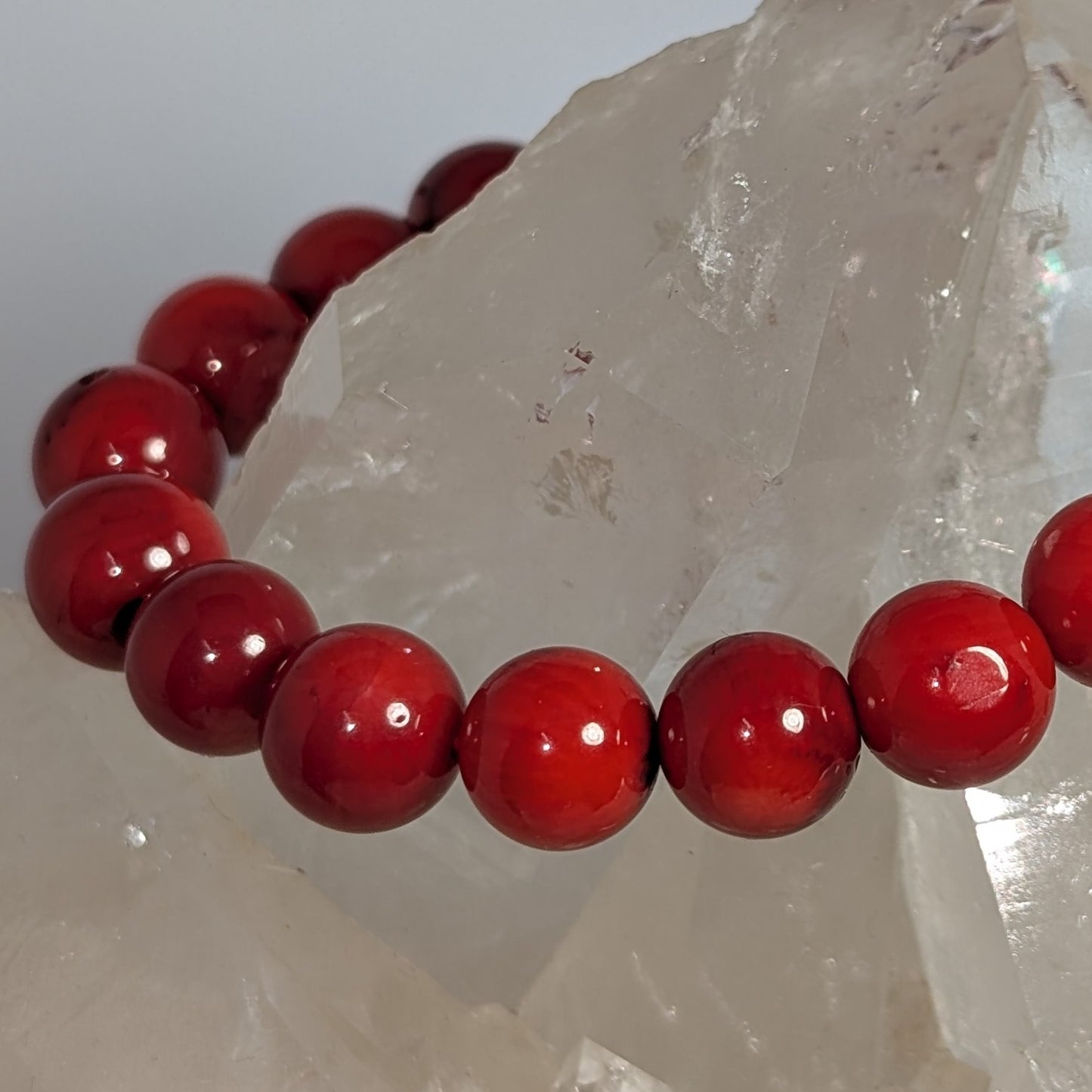 10mm Red Coral Bracelet