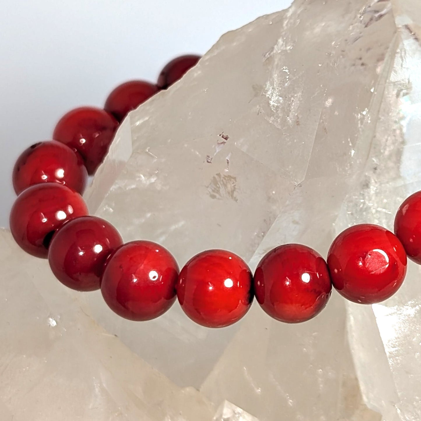 10mm Red Coral Bracelet