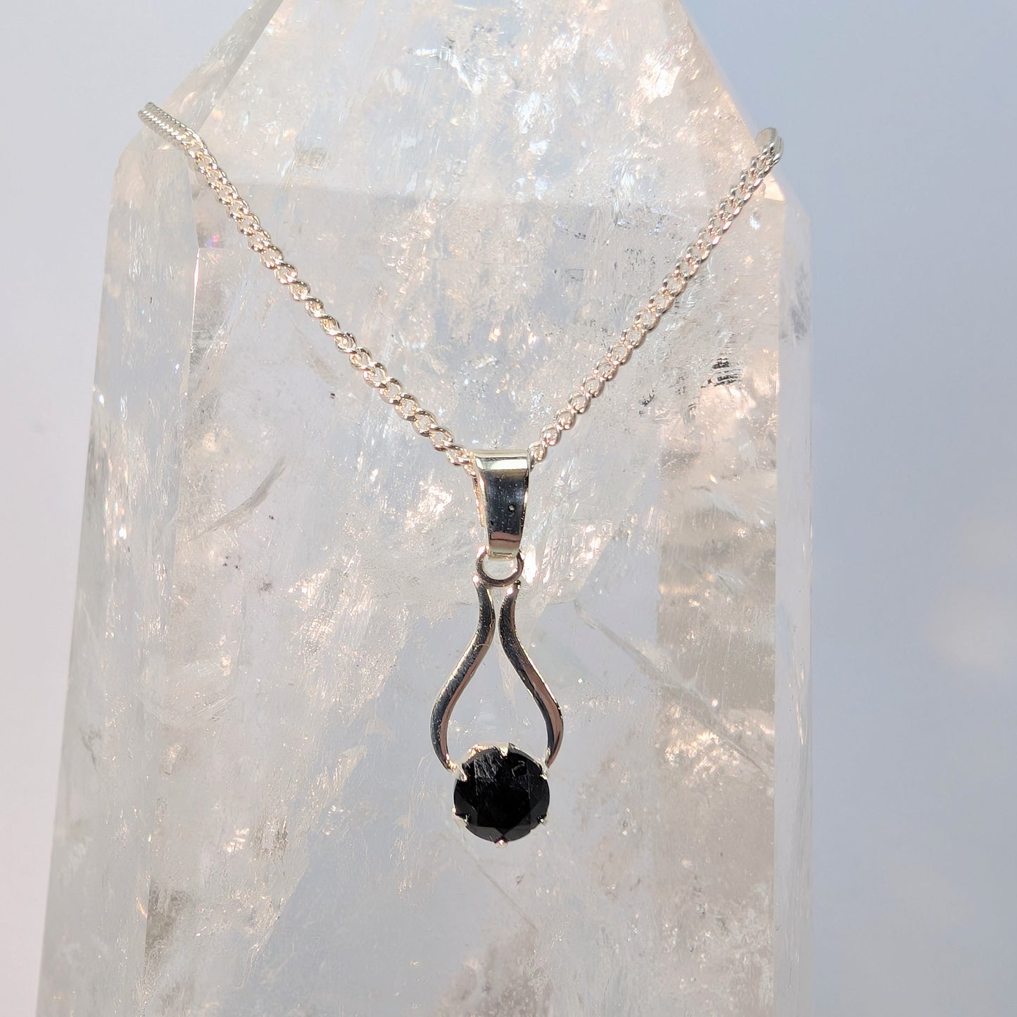 5mm B Sterling Silver Pendant