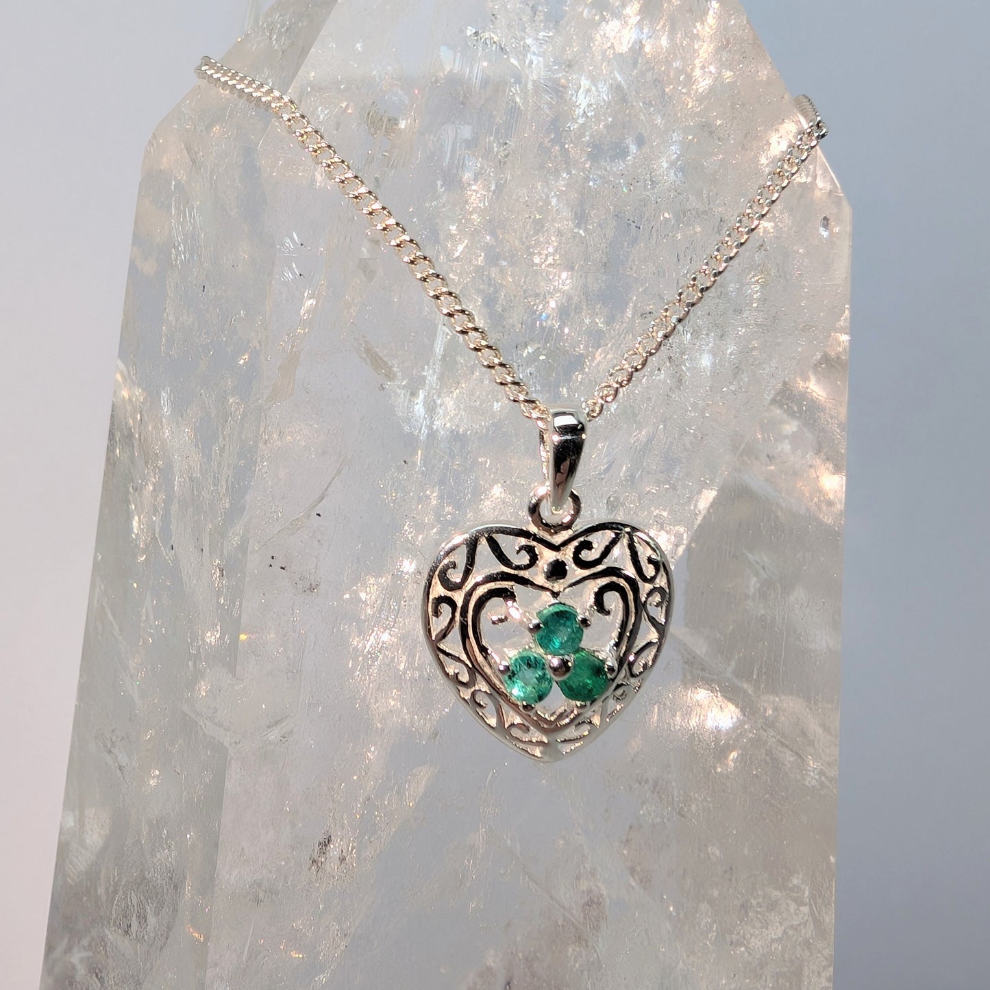 Celtic Heart Sterling Silver Pendant