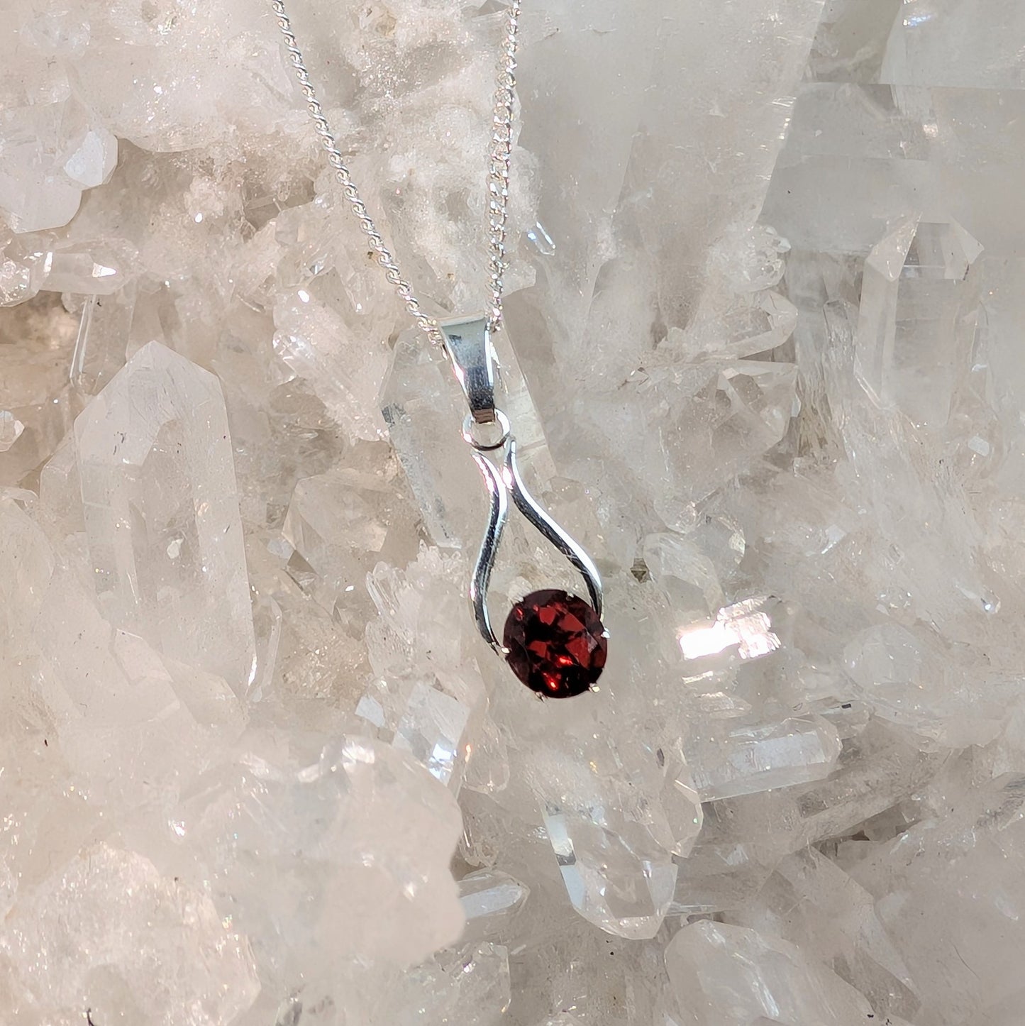 5mm B Sterling Silver Pendant