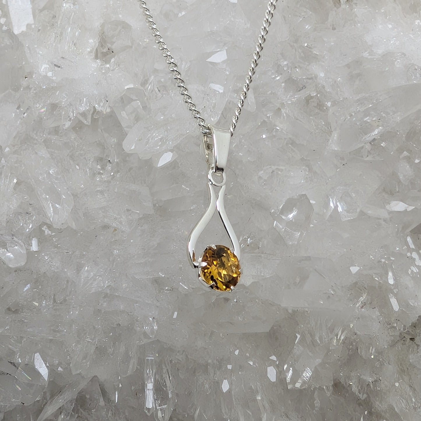 5mm B Sterling Silver Pendant