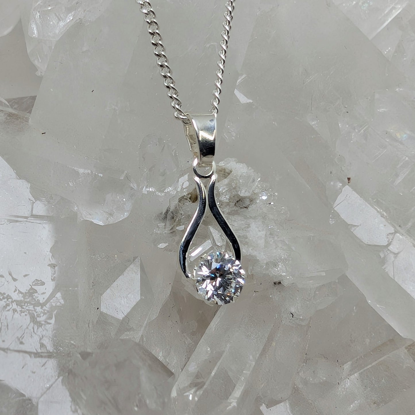 5mm B Sterling Silver Pendant