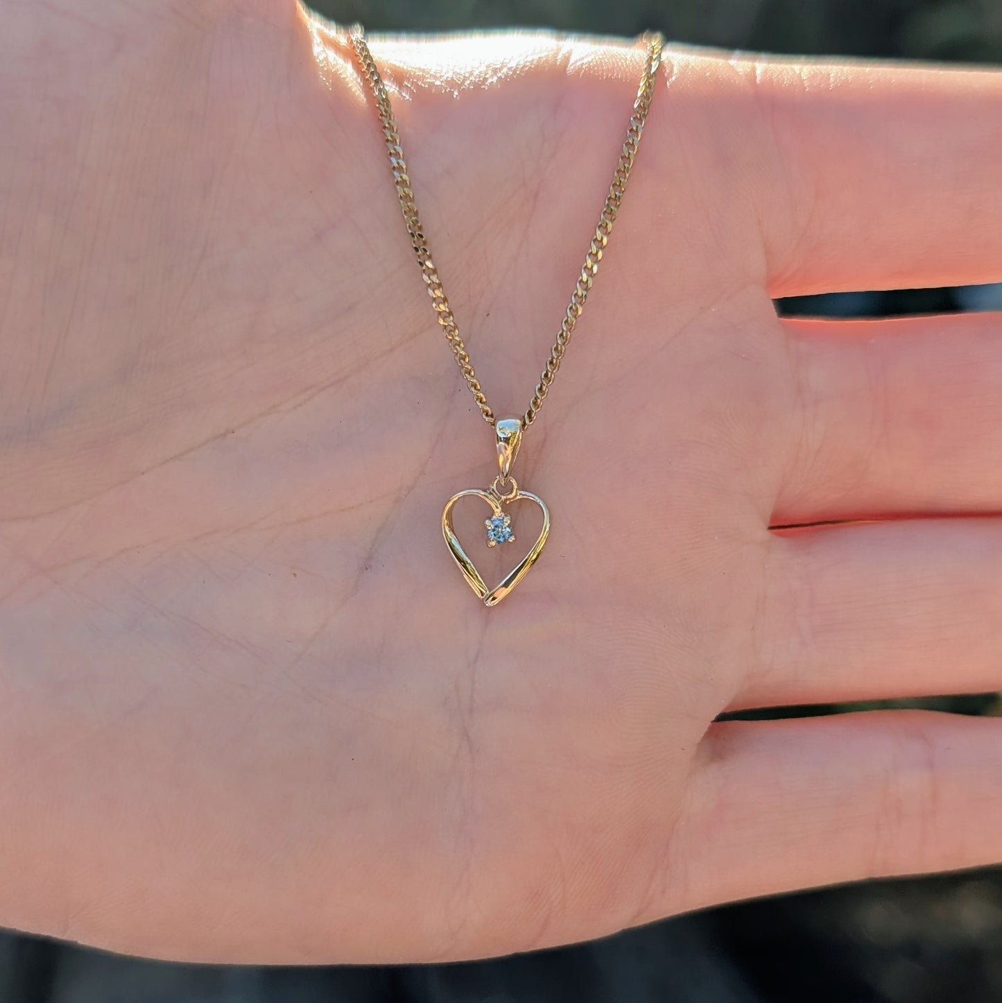 Topaz 9ct Heart Necklace