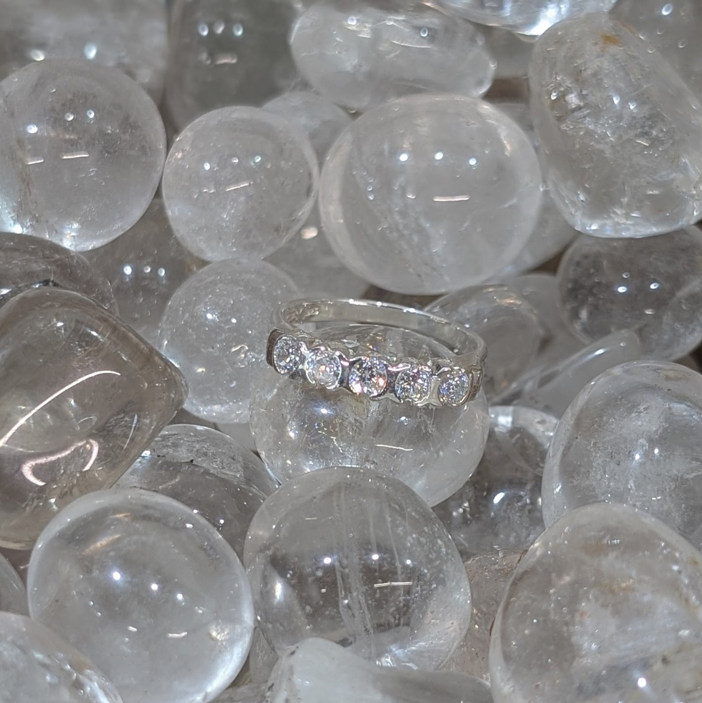 Cubic Zirconia Ring Sterling Silver R46