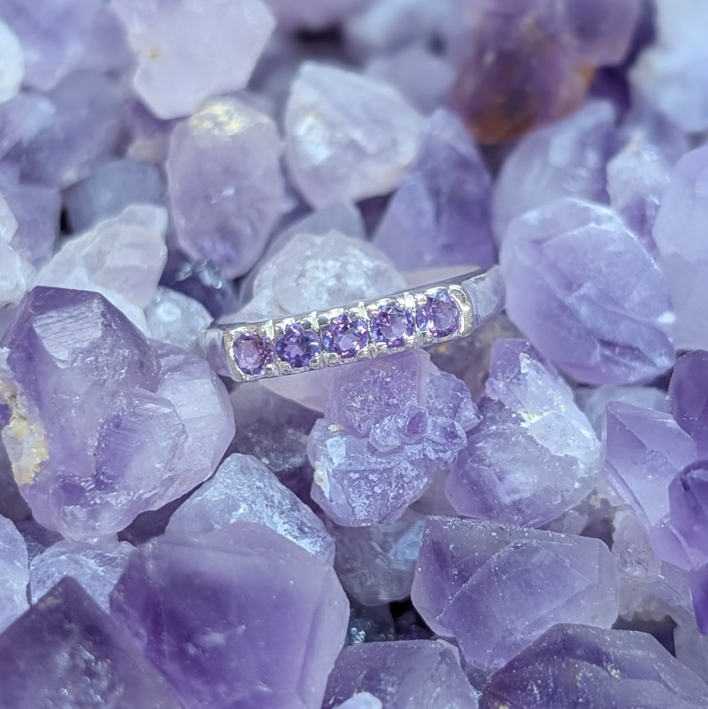 Amethyst Ring Sterling Silver R7