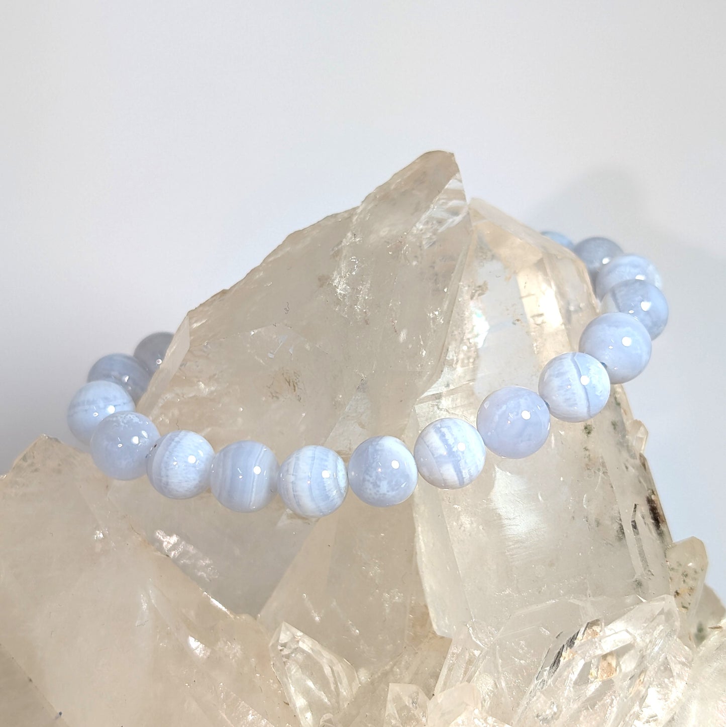 8mm Blue Lace Agate Bracelet