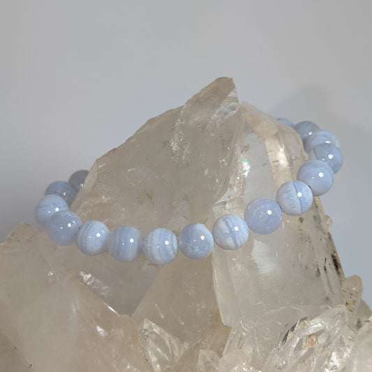 8mm Blue Lace Agate Bracelet