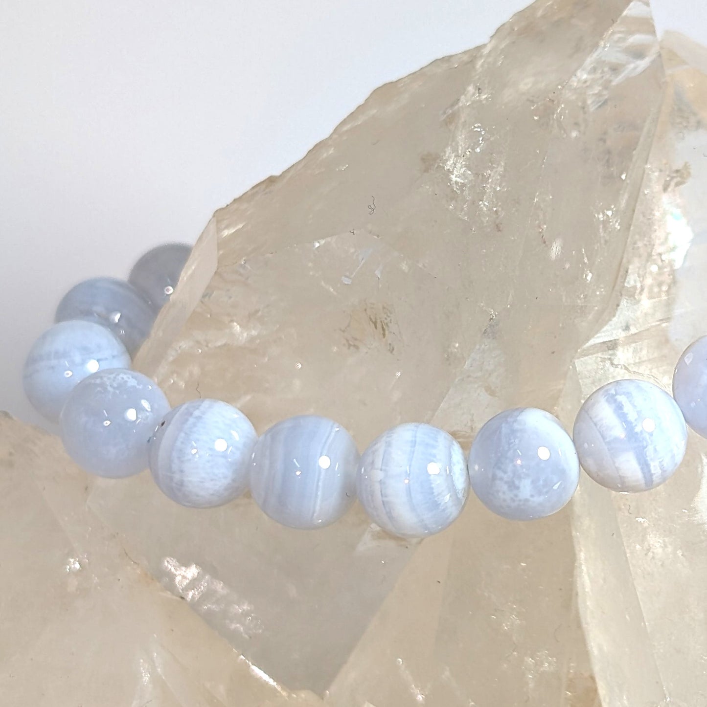 8mm Blue Lace Agate Bracelet