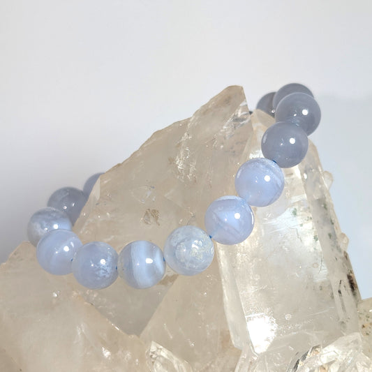 10mm Blue Lace Agate Bracelet