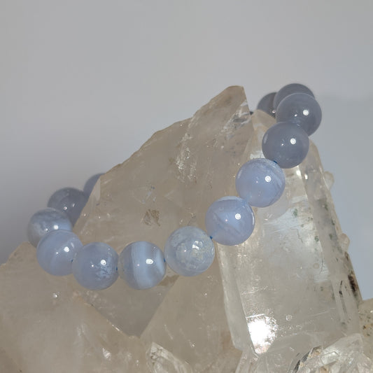 10mm Blue Lace Agate Bracelet