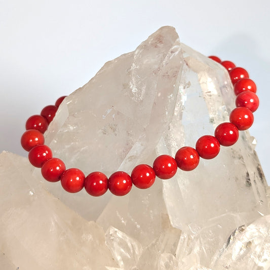 6mm Red Coral Bracelet