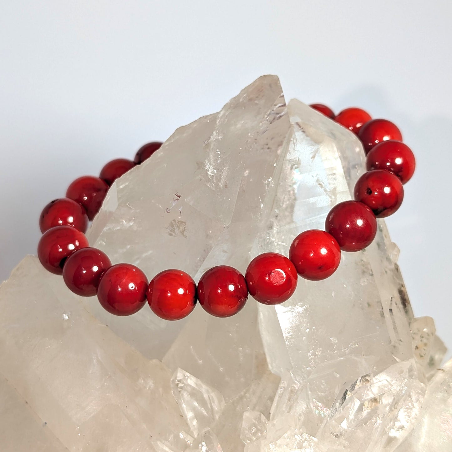 10mm Red Coral Bracelet
