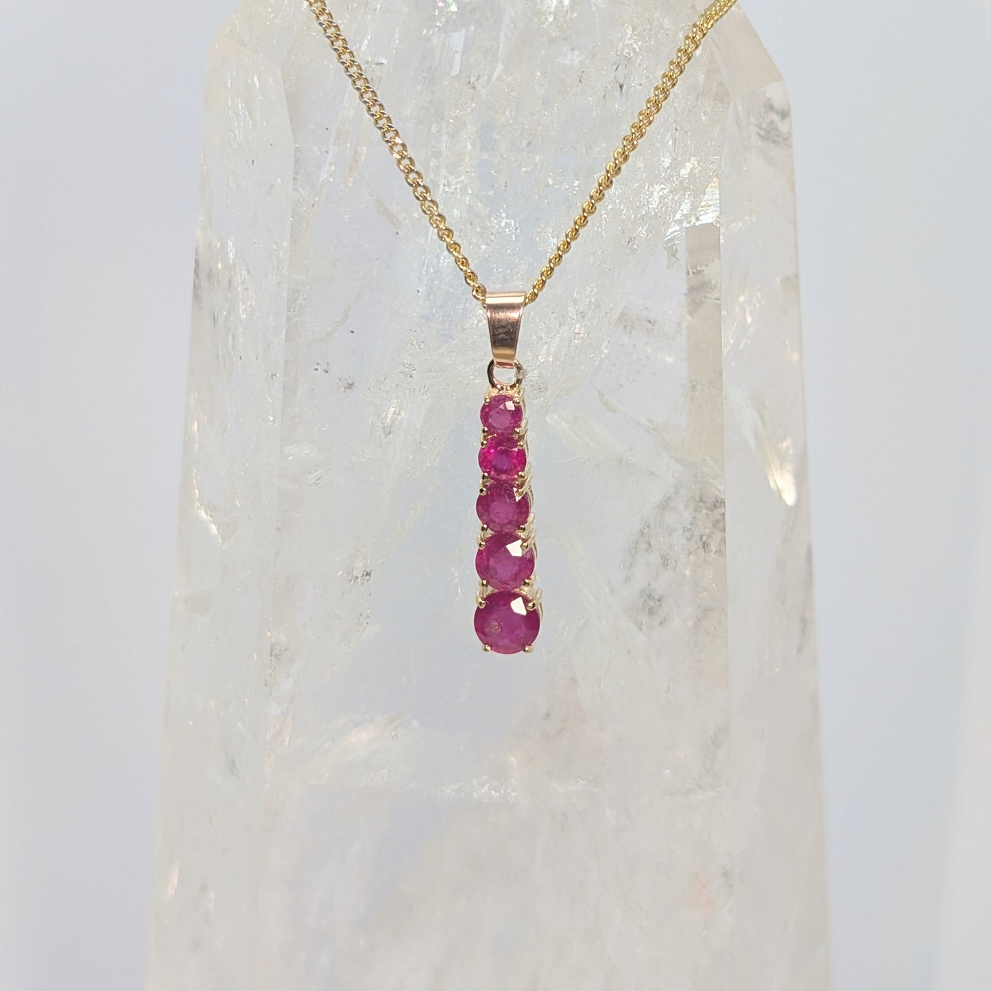 Long Snowman 9ct Gold Pendant