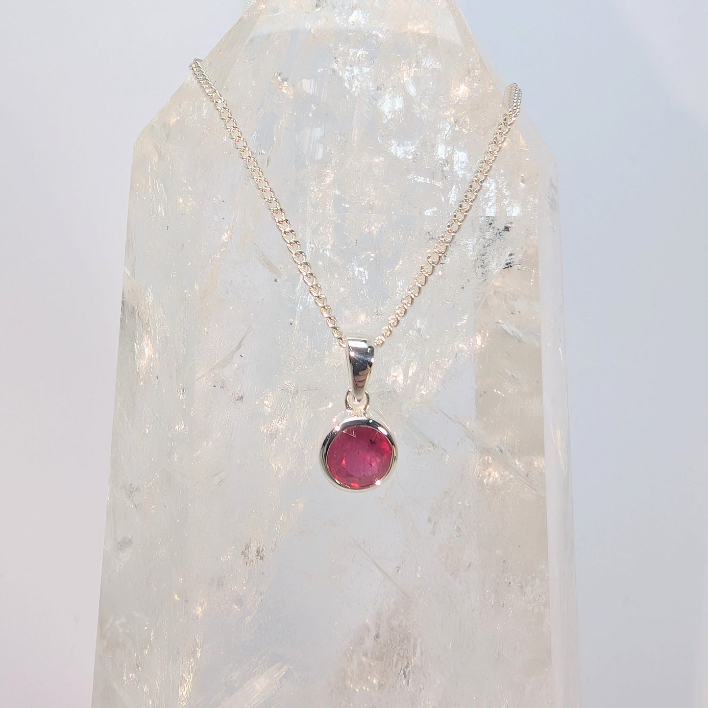Ruby 9ct Rubover Necklace