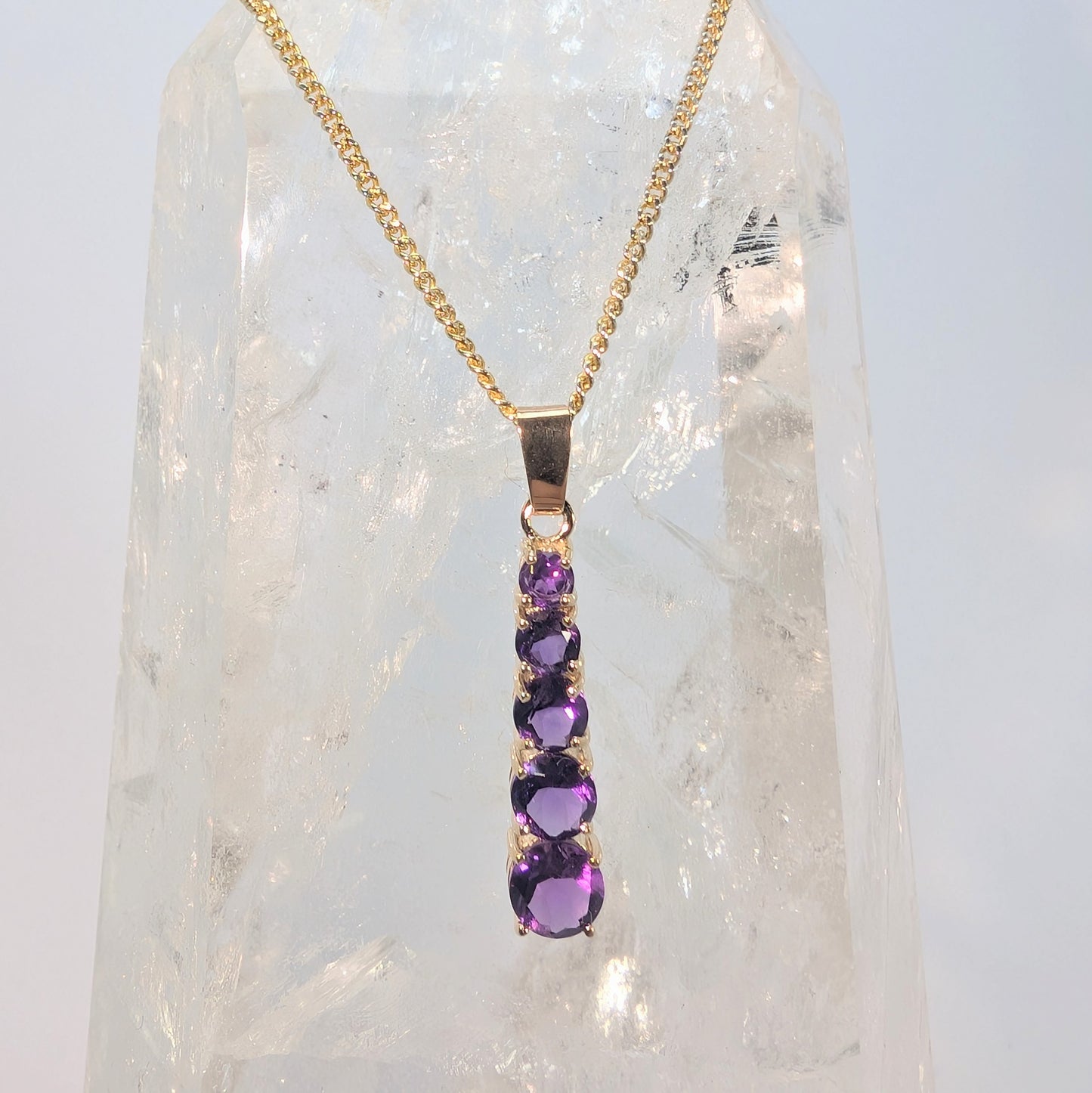 Long Snowman 9ct Gold Pendant