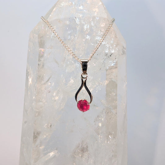 5mm B Sterling Silver Pendant