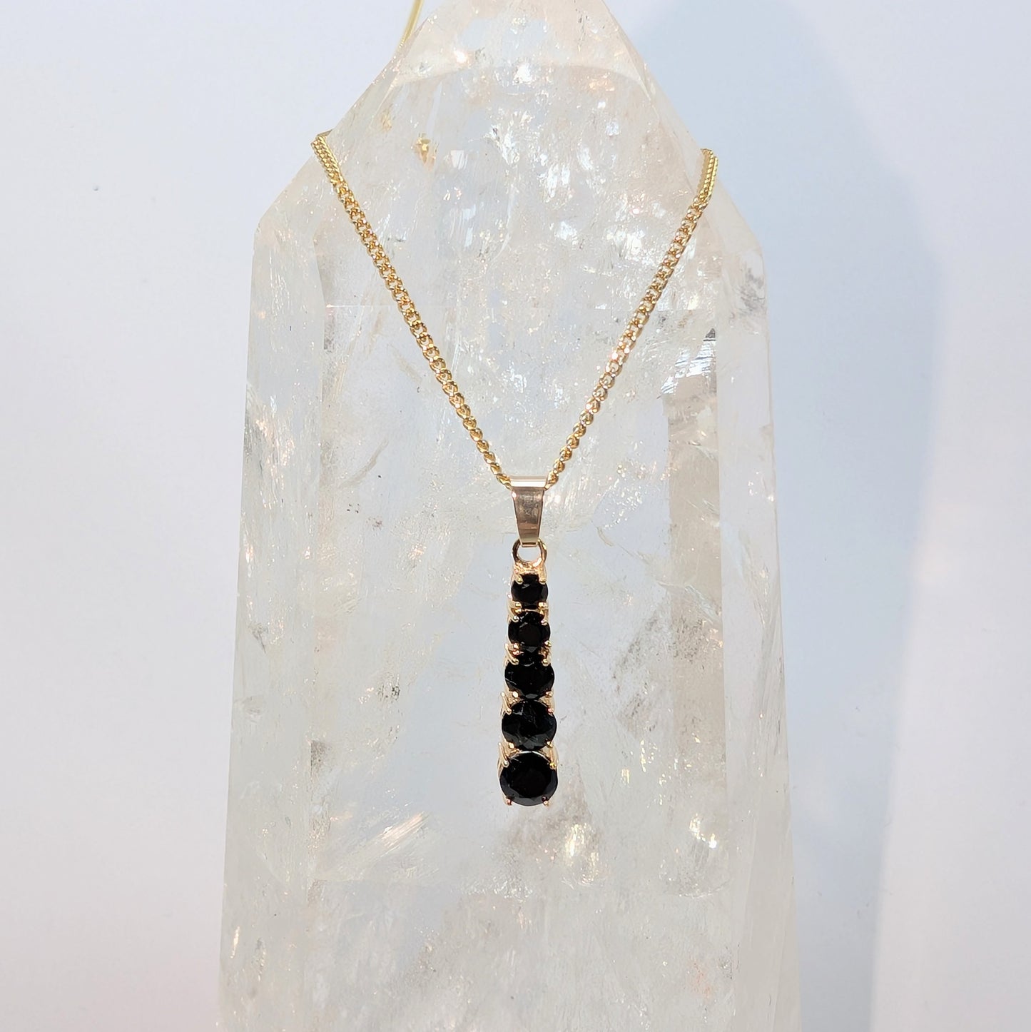 Long Snowman 9ct Gold Pendant