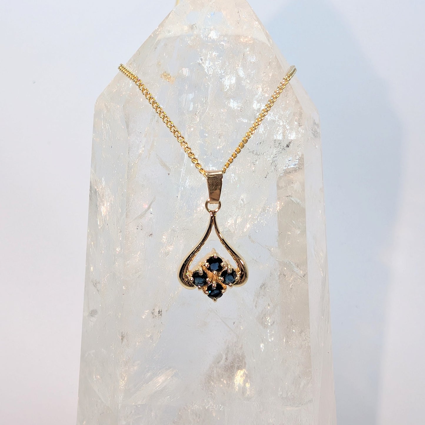 4 Stone Pendant 9ct Gold
