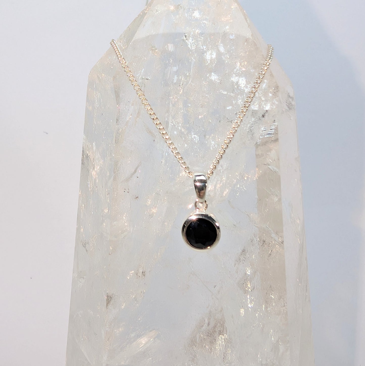 Sapphire 9ct Rubover Necklace