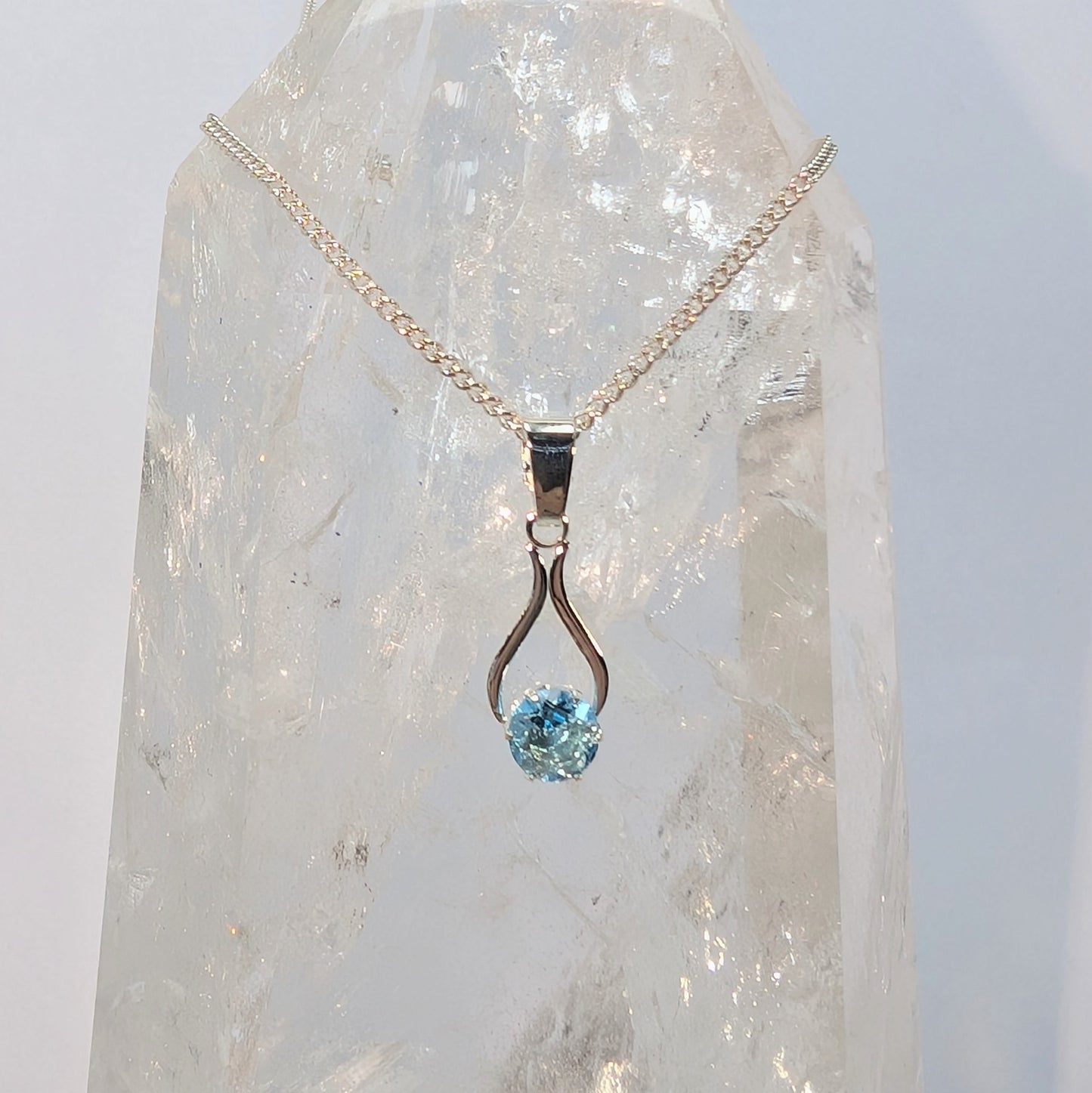 5mm B Sterling Silver Pendant