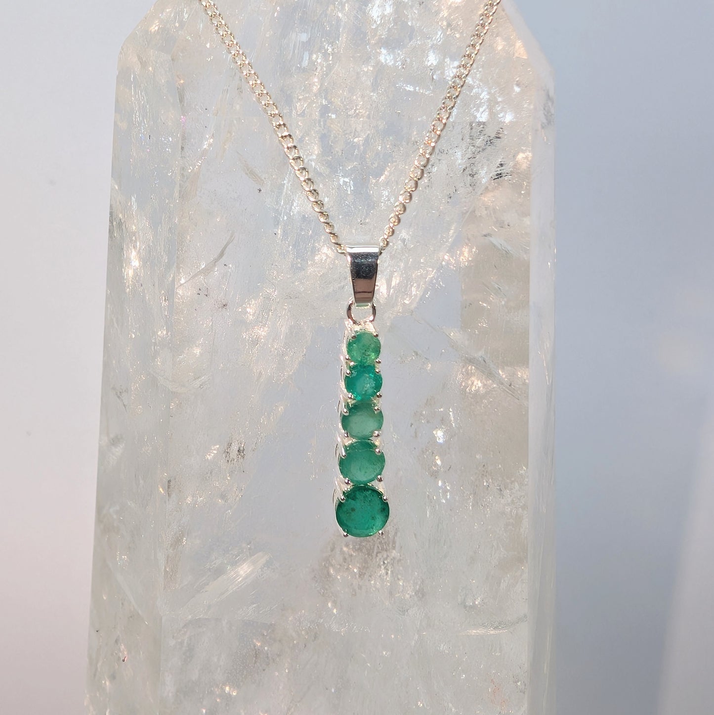 Long Snowman Sterling Silver Pendant