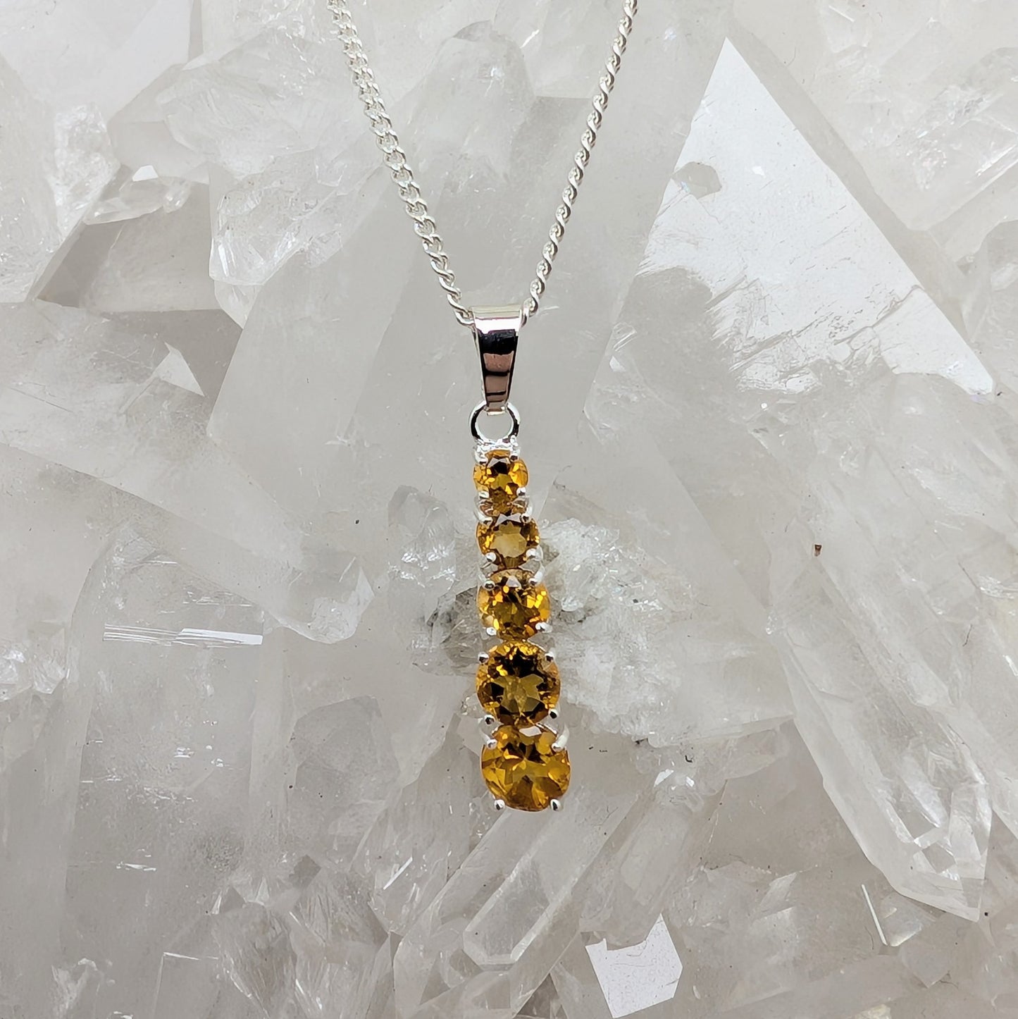 Long Snowman Sterling Silver Pendant