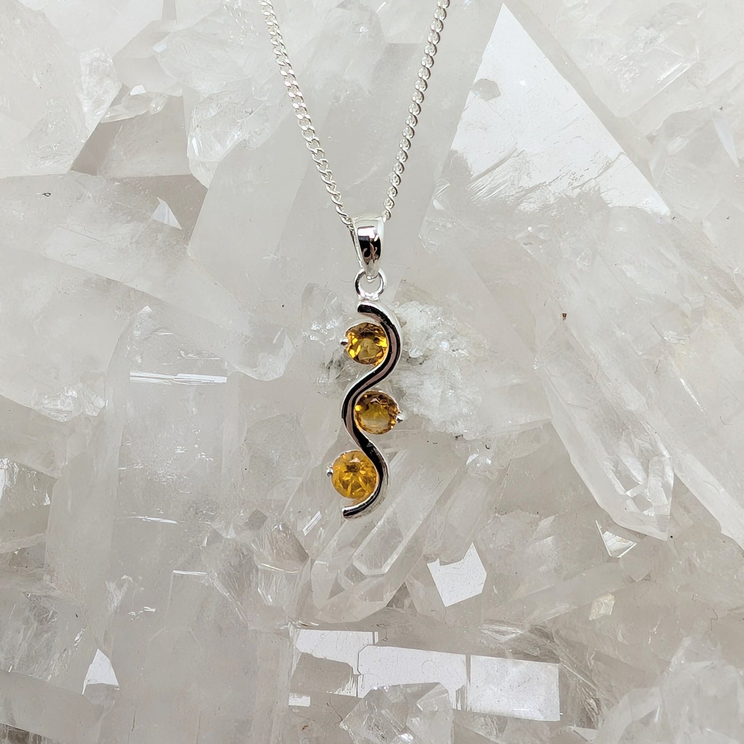3 Stone Pendant Sterling Silver
