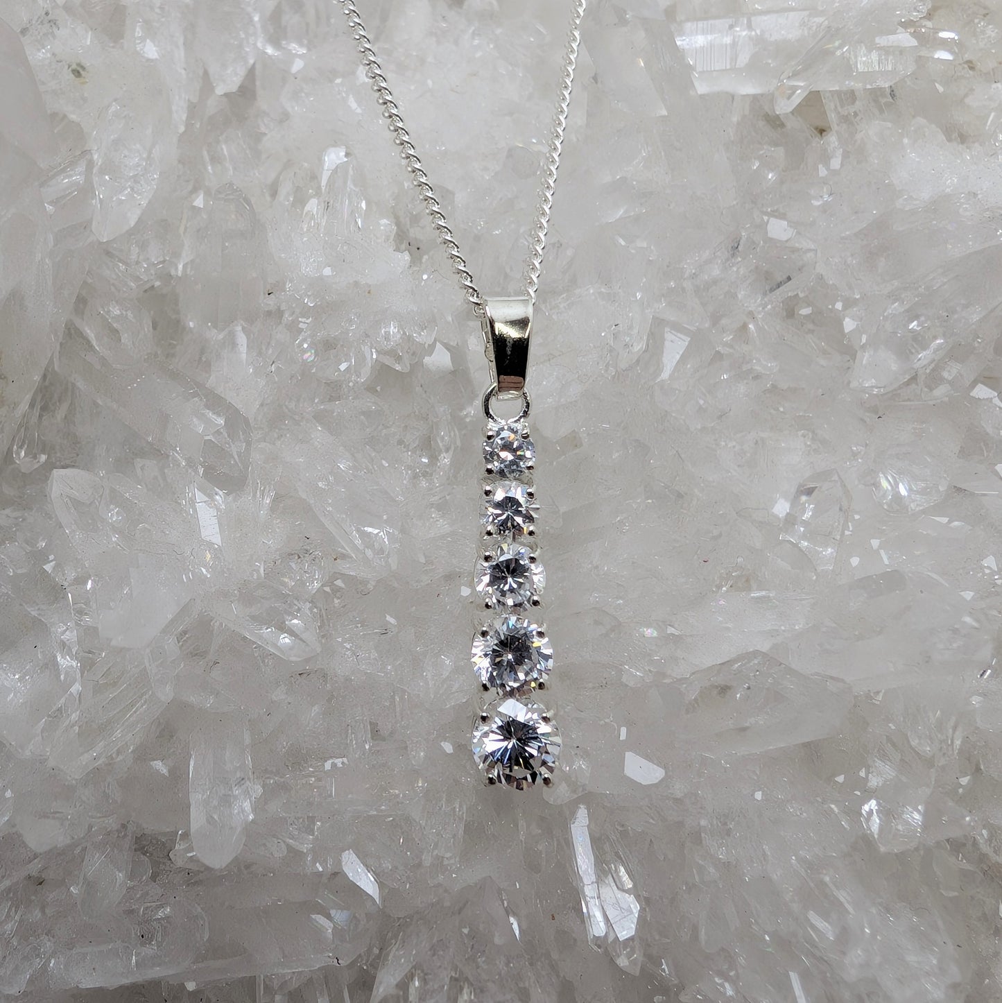 Long Snowman Sterling Silver Pendant