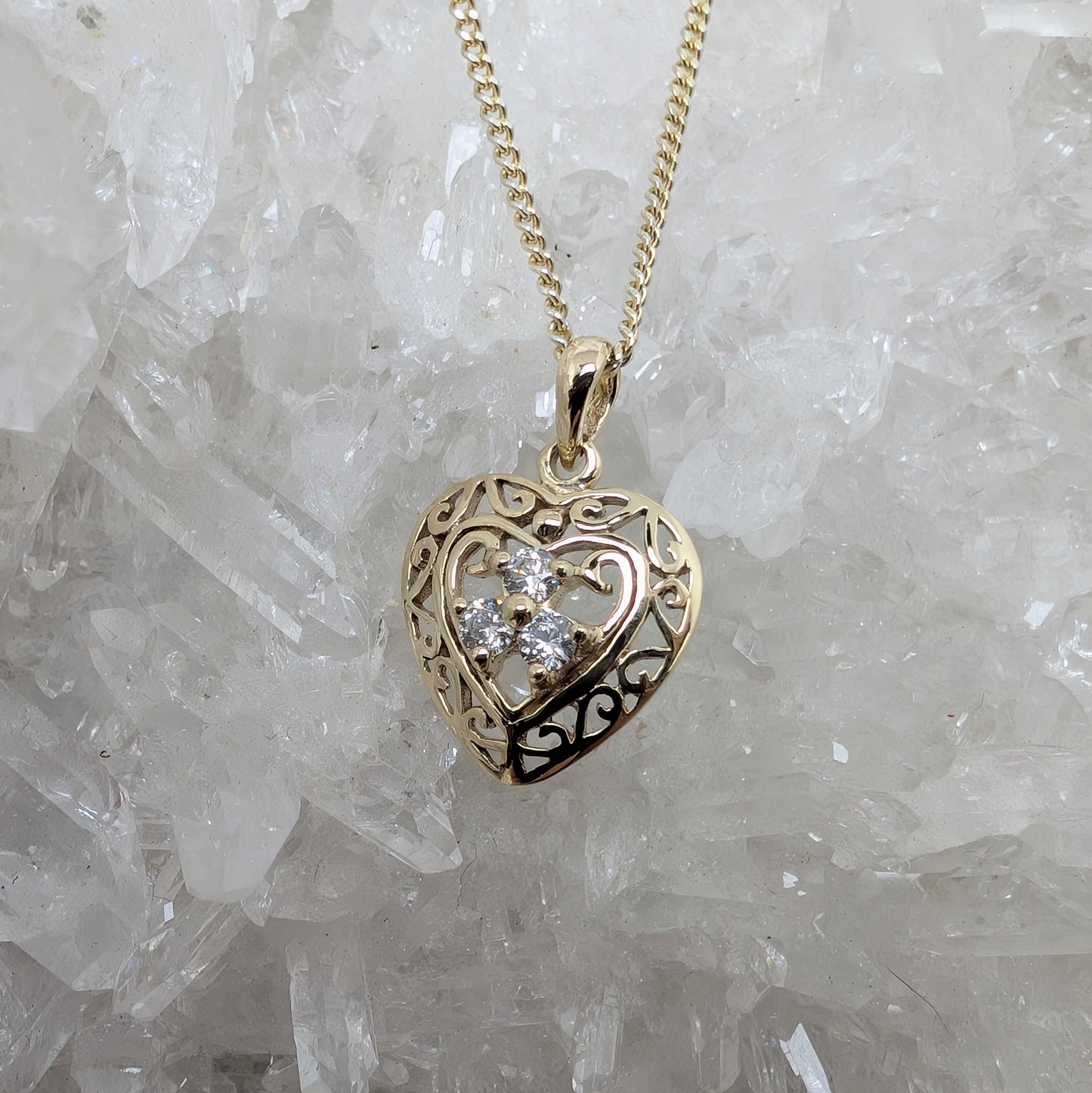 Celtic Heart 9ct Gold Pendant