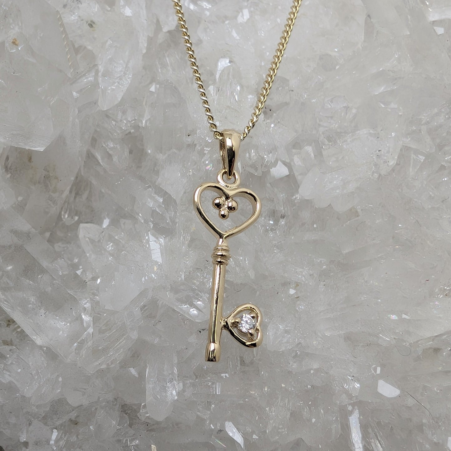 Key 9ct Gold Pendant