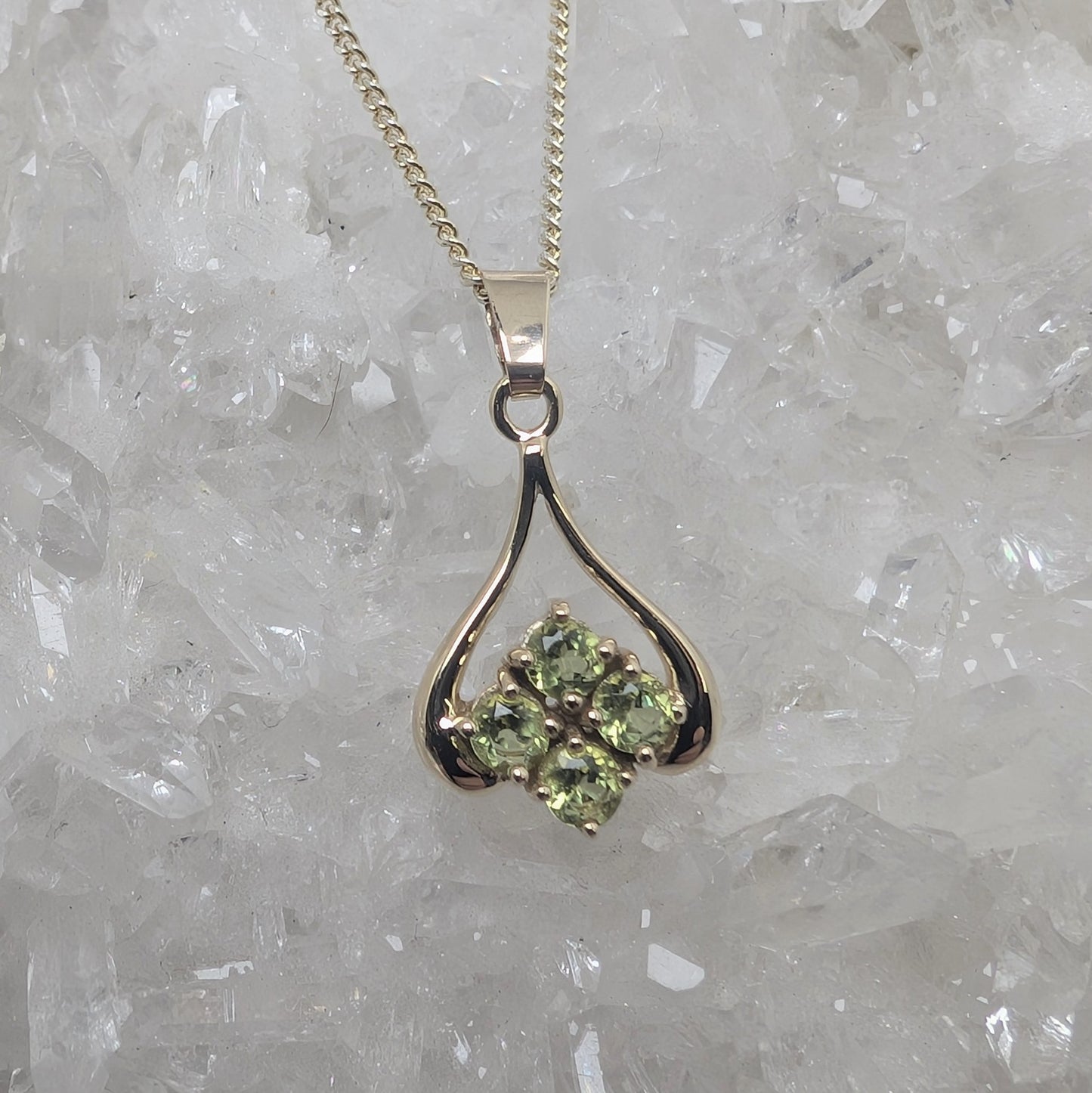 4 Stone Pendant 9ct Gold