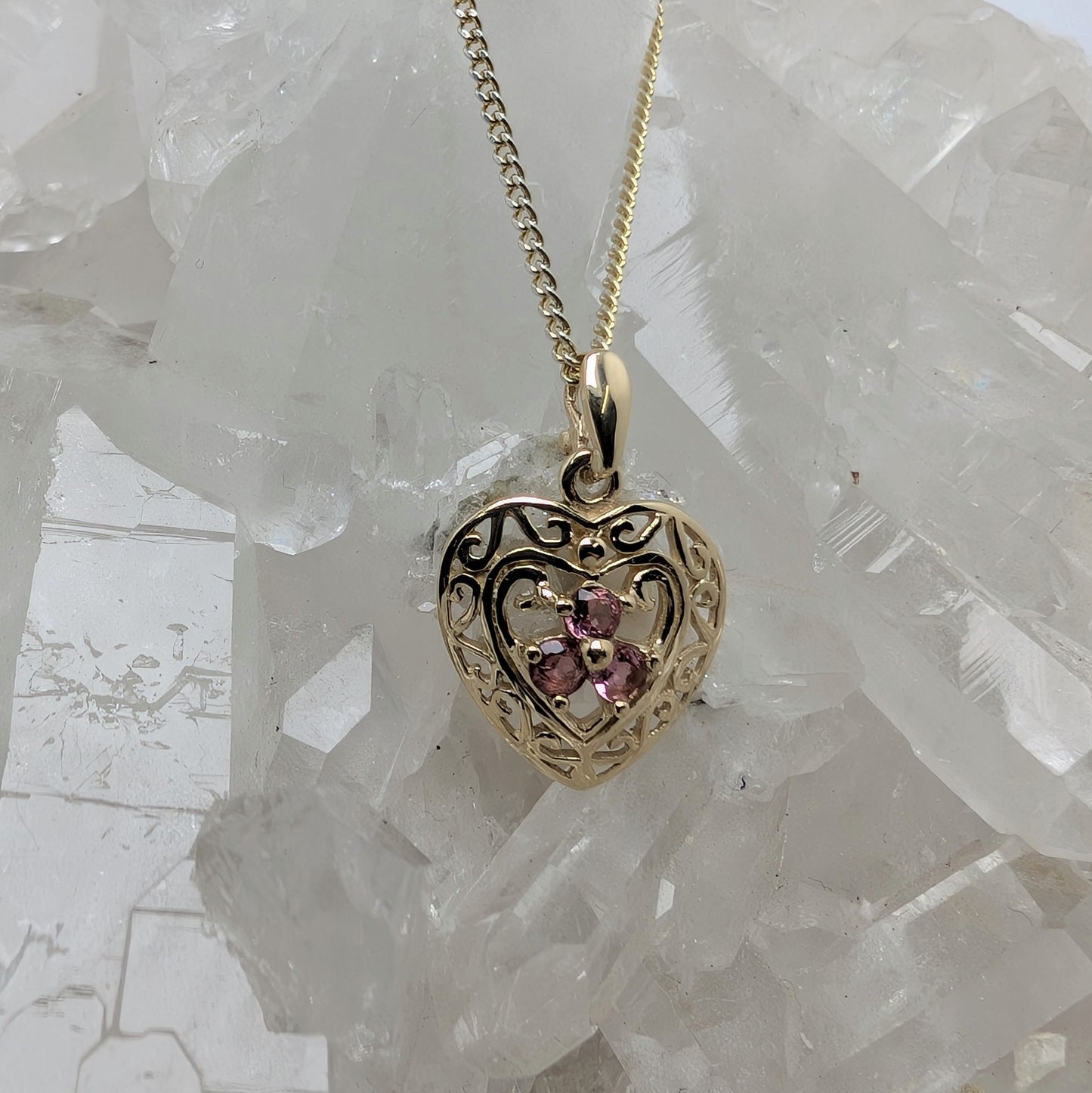 Celtic Heart 9ct Gold Pendant