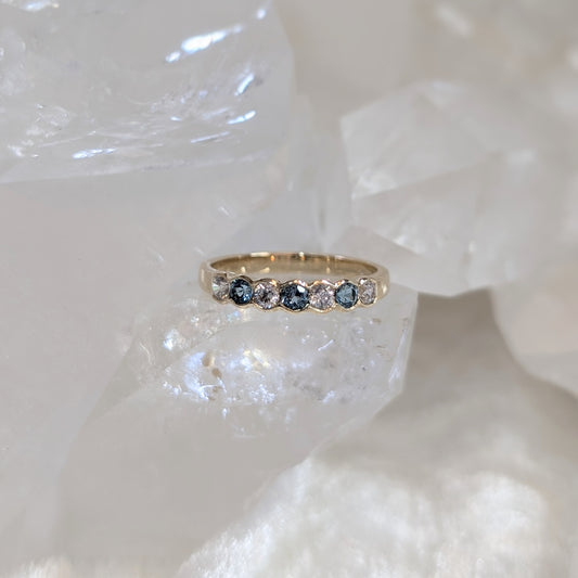Topaz & CZ Ring 9ct R42.5