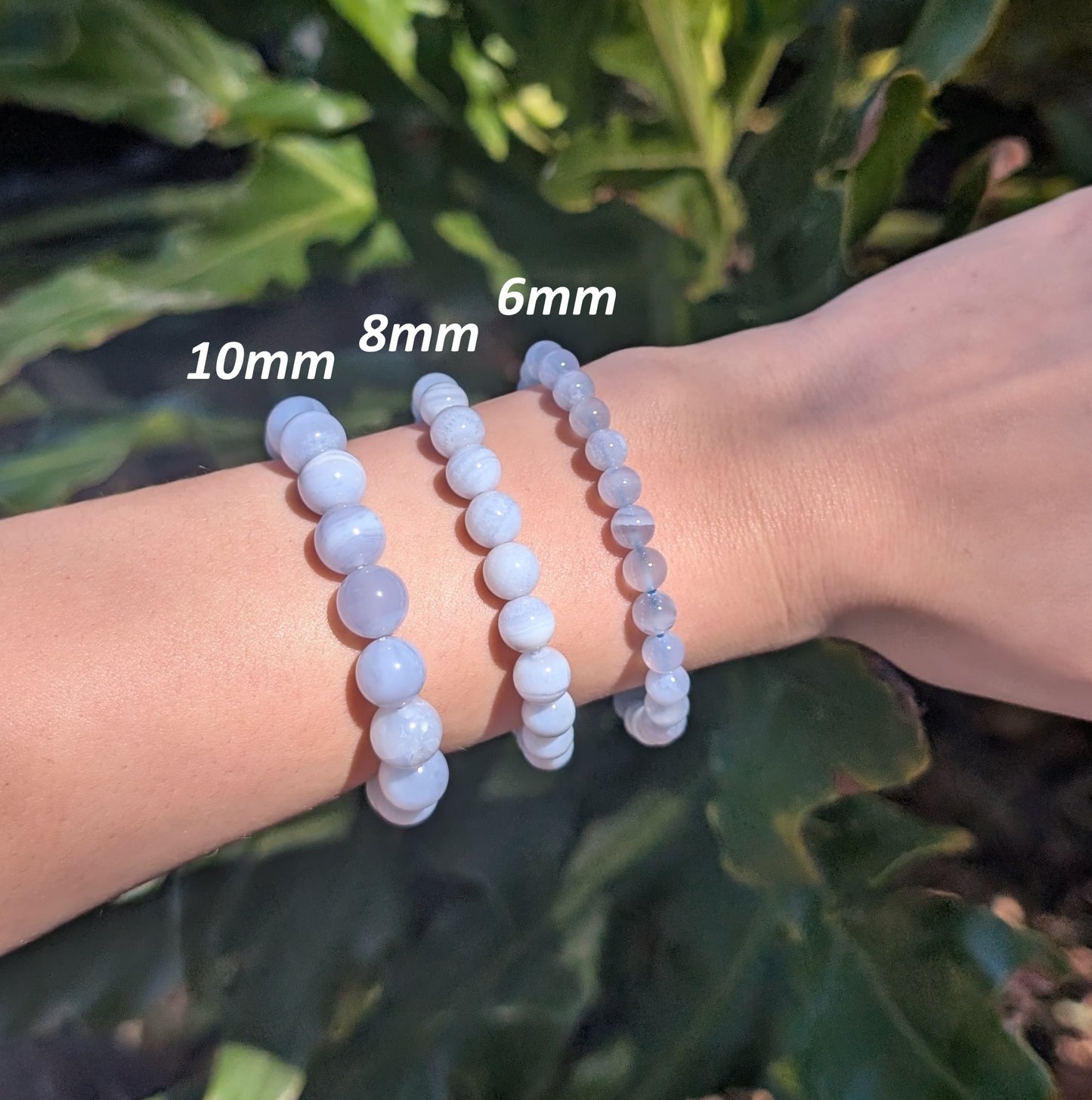 8mm Blue Lace Agate Bracelet
