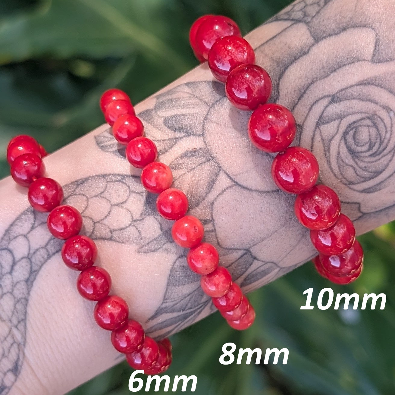 6mm Red Coral Bracelet