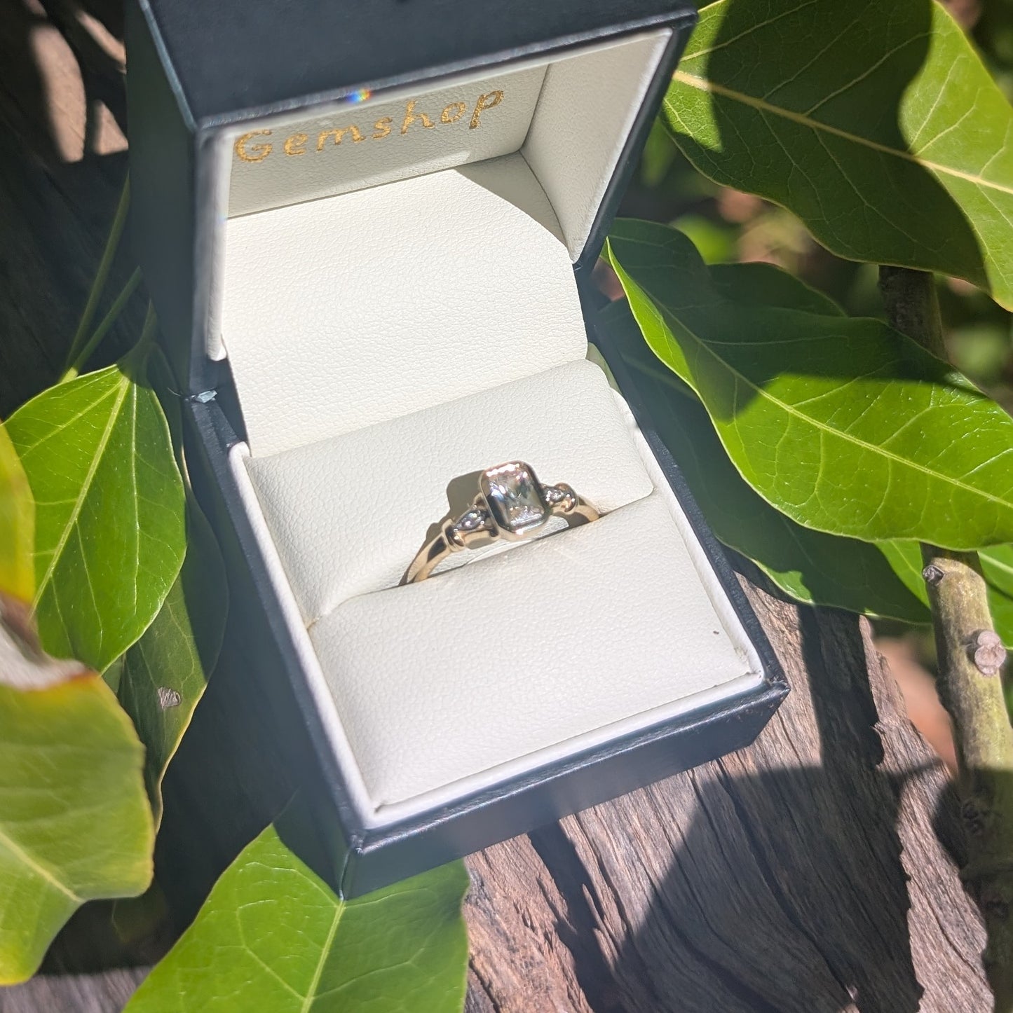 Cubic Zirconia & Diamond Ring 9ct R1