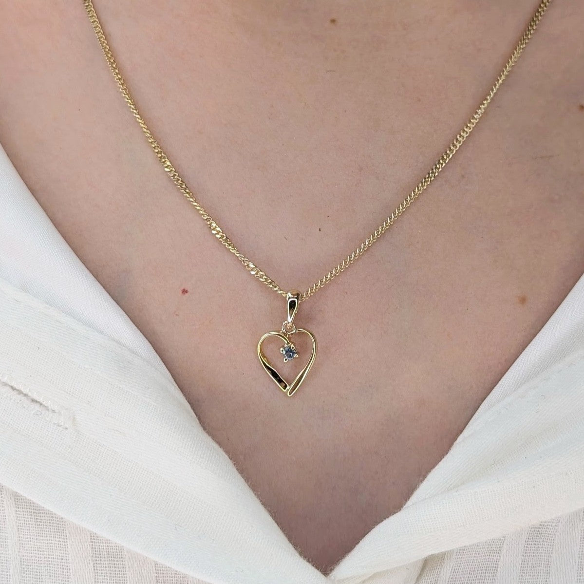 Topaz 9ct Heart Necklace