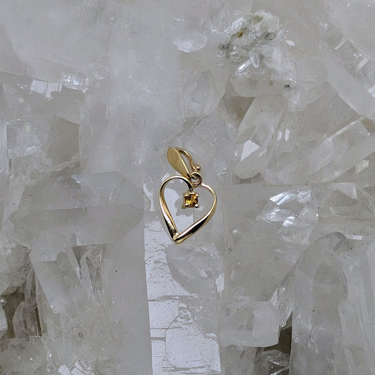 Citrine 9ct Heart Necklace