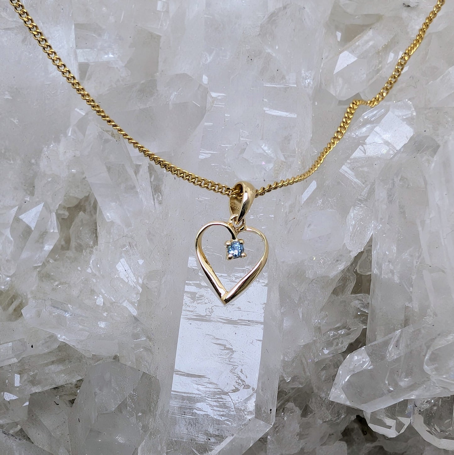 Topaz 9ct Heart Necklace