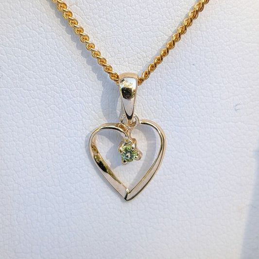 Peridot 9ct Heart Necklace