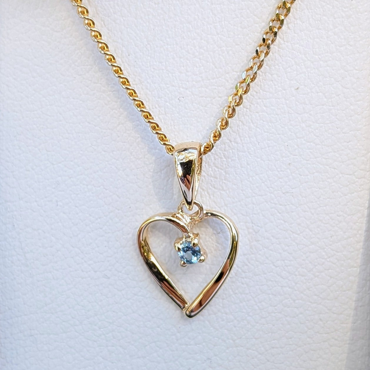 Topaz 9ct Heart Necklace