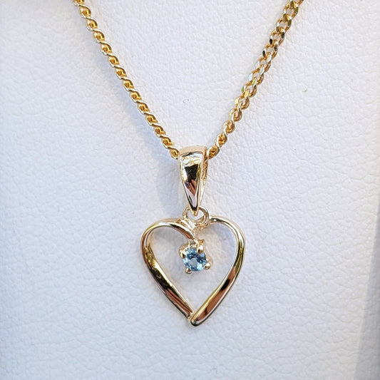 Topaz 9ct Heart Necklace