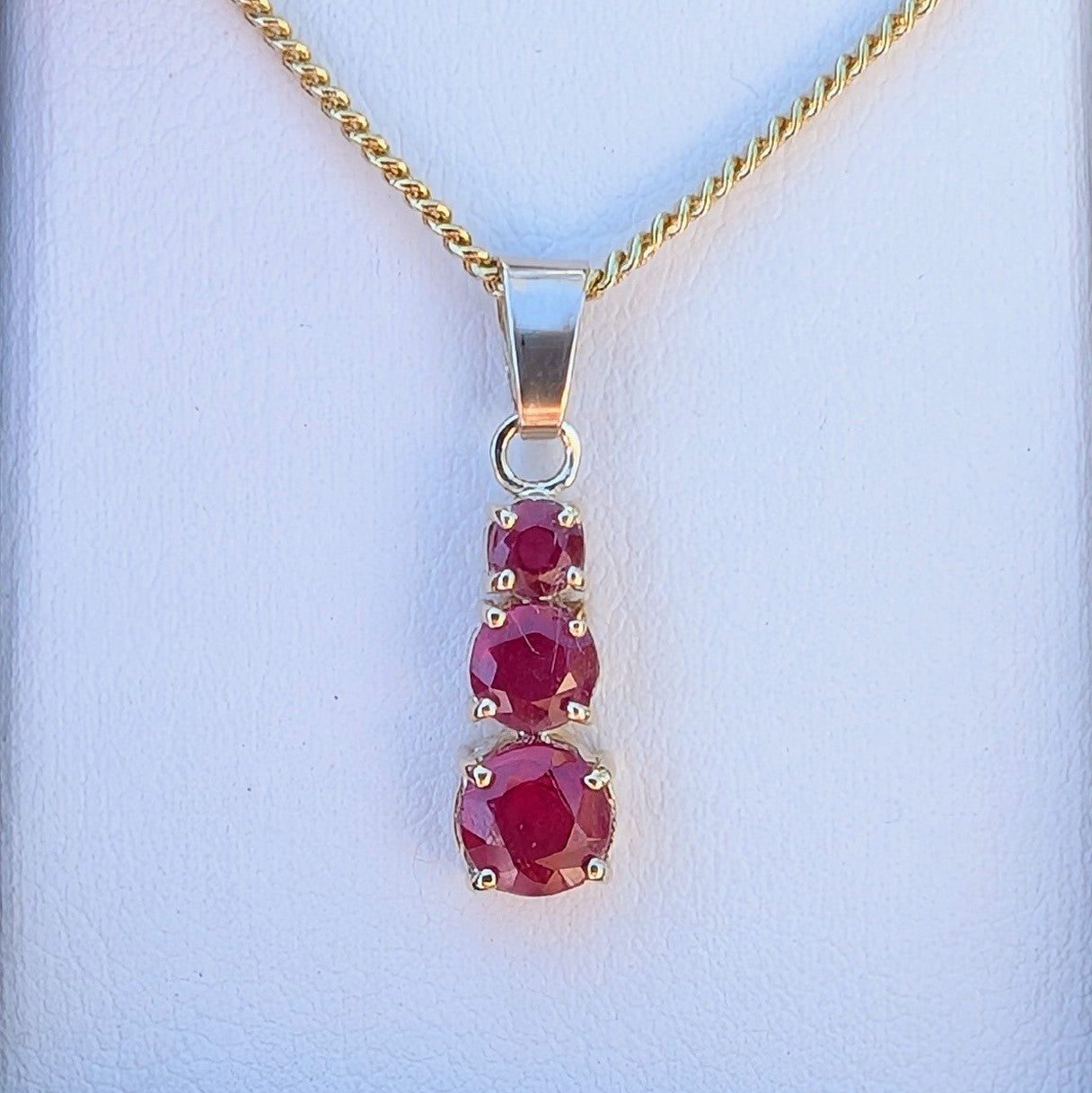 Ruby 9ct Snowman Necklace
