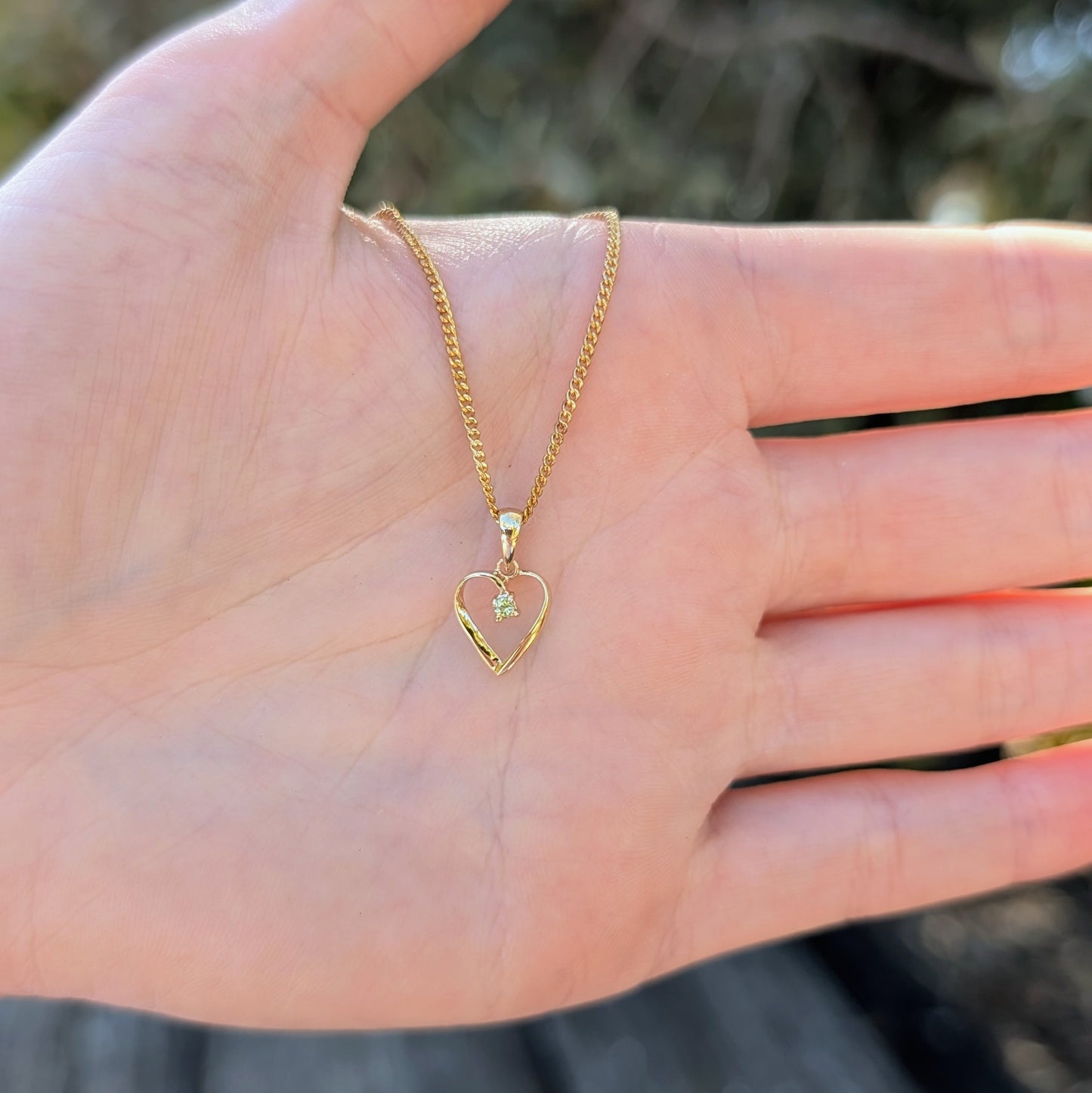 Peridot 9ct Heart Necklace