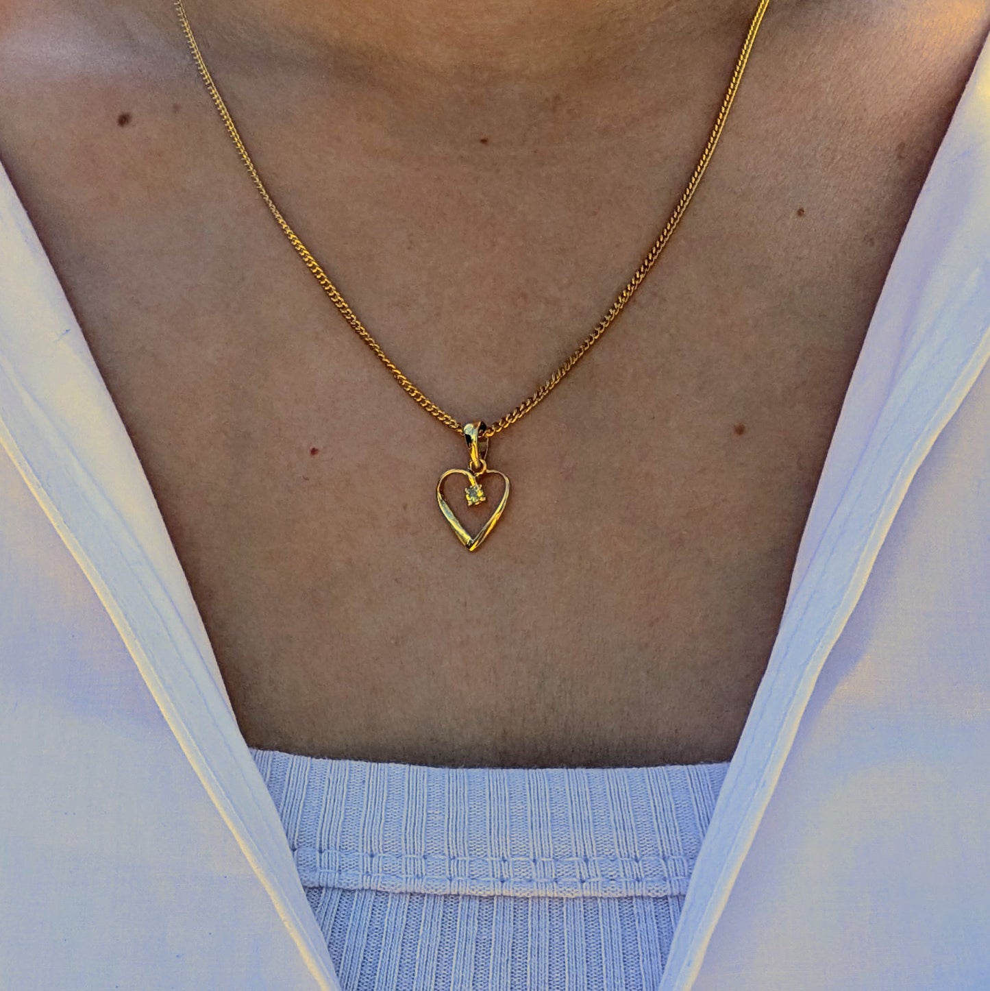 Peridot 9ct Heart Necklace