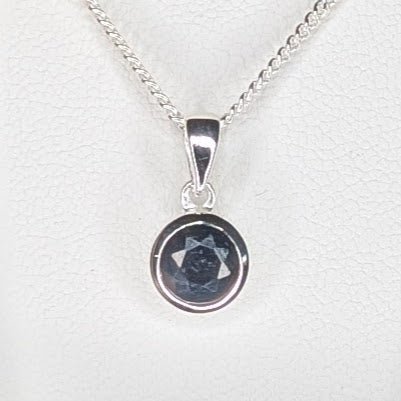 Sapphire 9ct Rubover Necklace