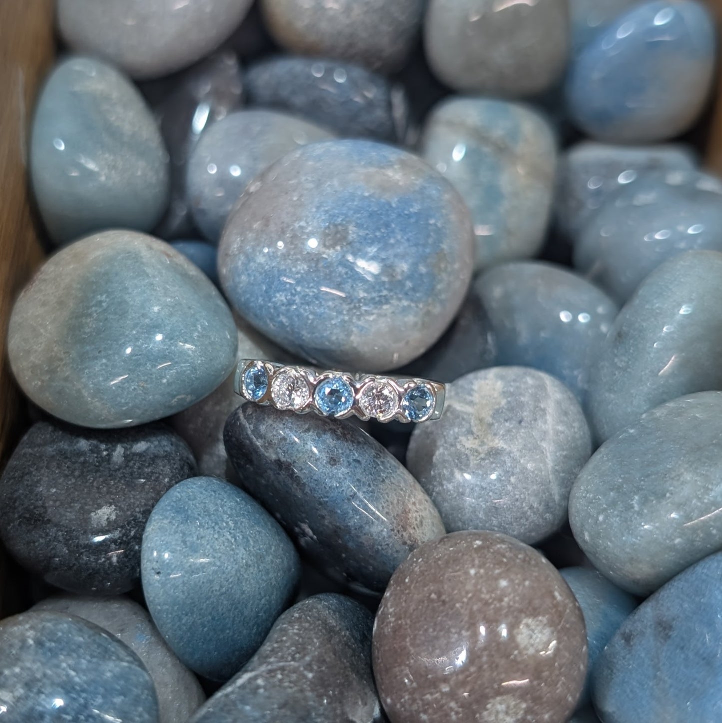 Topaz & CZ Ring Sterling Silver R46